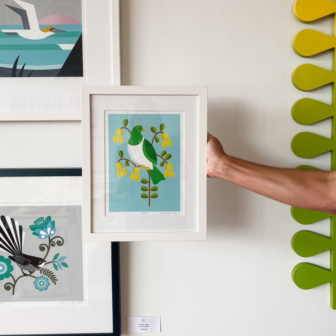 kererū - A4 Framed
